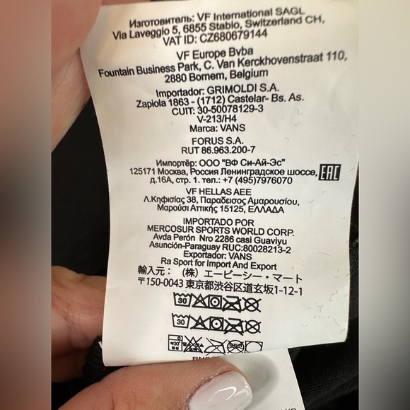 Vans Women’s 66 Supply Long Sleeve Tee in Black/Pink Size XS NWT - Picture 6 of 13